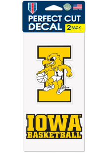 Iowa Hawkeyes Black  2pk Basketball Decal