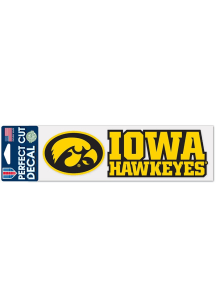 Iowa Hawkeyes 3x10 Stacked Auto Decal - Black