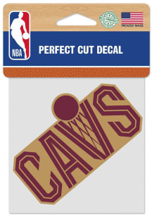 Cleveland Cavaliers 4x4 Perfect Cut Color Auto Decal - Maroon