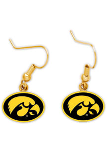 Iowa Hawkeyes Logo Dangler Womens Earrings