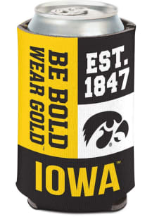 Black Iowa Hawkeyes Colorblock Coolie