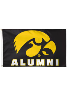 Iowa Hawkeyes Alumni 3x5 Black Silk Screen Grommet Flag