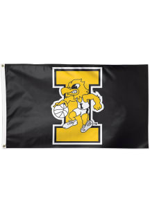 Iowa Hawkeyes Basketball Black Silk Screen Grommet Flag