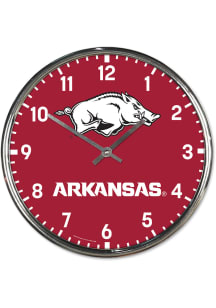 Arkansas Razorbacks Chrome Wall Clock