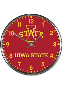 Iowa State Cyclones Chrome Wall Clock