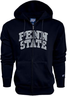 Penn State Nittany Lions Mens Navy Blue Flat Team Name Long Sleeve Full Zip Jacket