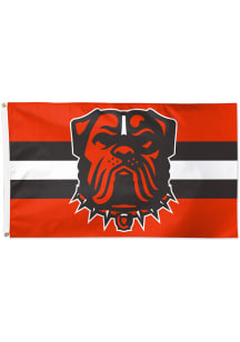 Cleveland Browns Bulldog Deluxe Orange Silk Screen Grommet Flag
