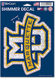 Marquette Golden Eagles Shimmer 4x4 Auto Decal - Gold