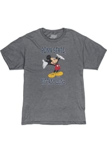 Penn State Nittany Lions Grey DIS Right Here Mickey Short Sleeve Fashion T Shirt