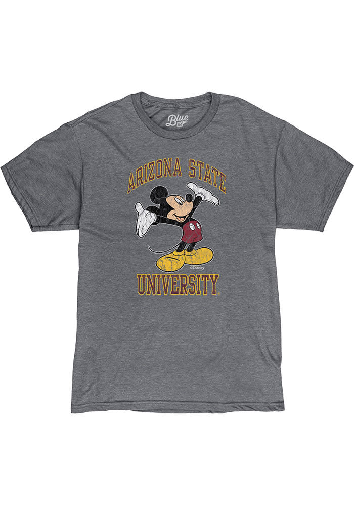 Blue 84 Arizona State Sun Devils GREY DIS Right Here Mickey Short