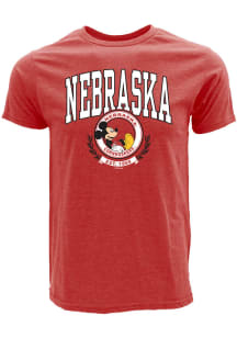 Nebraska Cornhuskers Red DIS Impact Zone Mickey Short Sleeve Fashion T Shirt