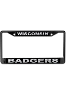 Wisconsin Badgers Red  Black License Frame