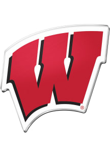 Wisconsin Badgers Acrylic Car Emblem - Red