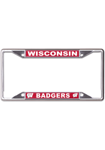 Wisconsin Badgers Red  Metal License Frame