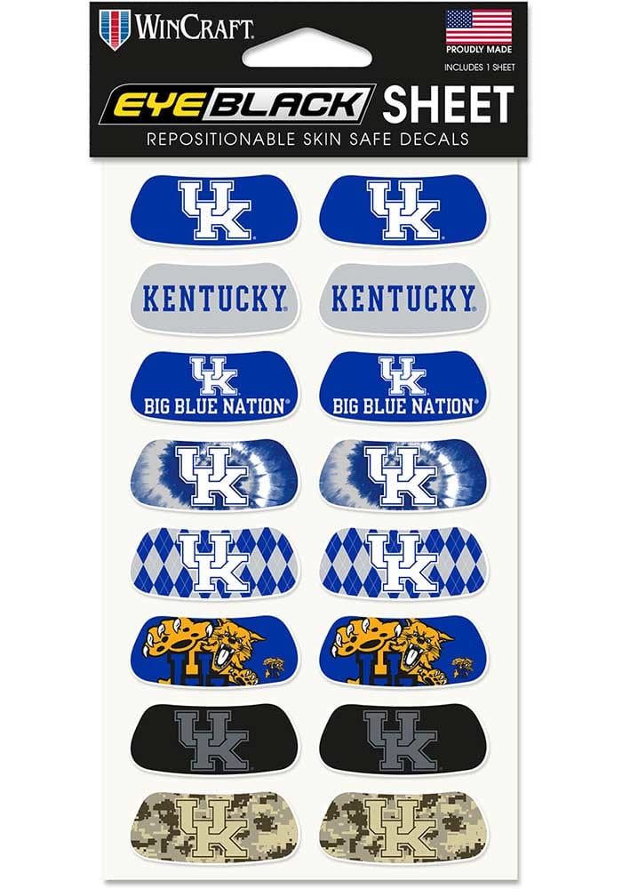 Kentucky Wildcats 8pk Eye Black Tattoo