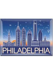 Philadelphia Colorful City Skyline Magnet