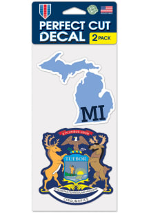 Michigan 2 Pack Auto Decal - Blue