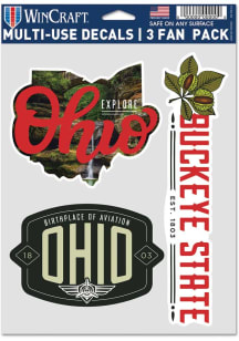 Ohio Multi-Use 3-Pack Auto Decal - Red