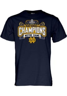 Notre Dame Fighting Irish Navy Blue 2023 NCAA Mens Lacrosse National Champions Short Sleeve T Sh..