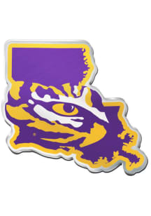 LSU Tigers State Color Car Emblem - Purple