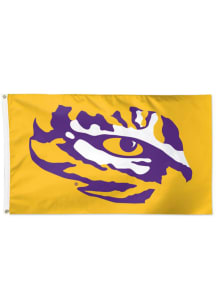 LSU Tigers Yellow 3x5 Yellow Silk Screen Grommet Flag