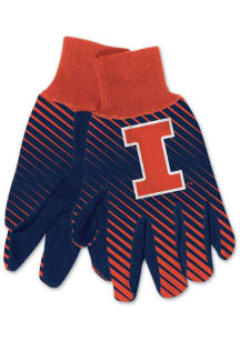 Illinois Fighting Illini  Two Tone Mens Gloves - Orange