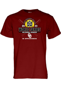 Oklahoma Sooners Crimson Womens College World Series Bound Short Sleeve T Shirt