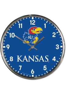 Kansas Jayhawks Chrome Wall Clock