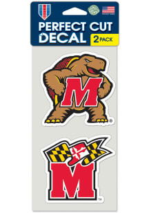 Maryland Terrapins 2 Pack 4x4 Auto Decal - Red