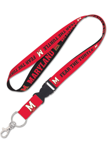 Red  Maryland Terrapins 1in Detachable Lanyard