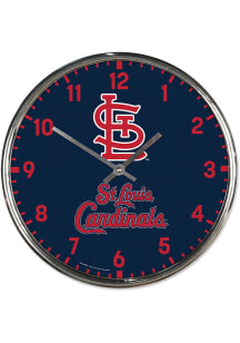 St Louis Cardinals Chrome Wall Clock