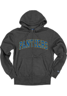 Pitt Panthers Mens Charcoal Flat Team Name Long Sleeve Full Zip Jacket