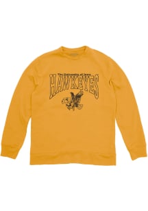 Iowa Hawkeyes Mens Gold Arch Nickname Long Sleeve Fashion Sweatshirt