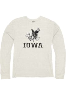 Iowa Hawkeyes Oatmeal Vault Logo Over Name Short Sleeve Fashion T Shirt