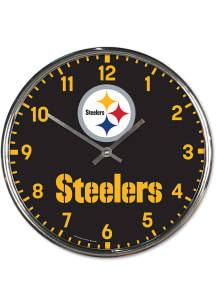 Pittsburgh Steelers Chrome Wall Clock