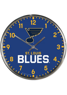 St Louis Blues Chrome Wall Clock