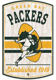 Green Bay Packers 11x17 Retro Wood Sign