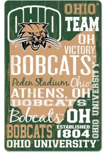 Ohio Bobcats 11x17 Wood Sign
