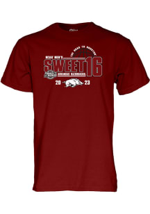 Arkansas Razorbacks Crimson 2023 Sweet 16 Short Sleeve T Shirt
