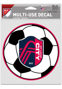 St Louis City SC Soccer Ball Auto Decal - Red