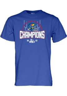 Kansas Jayhawks Blue 2023 Guarantee Bowl Champions Short Sleeve T Shirt