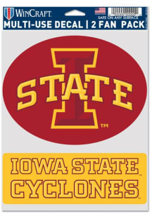 Iowa State Cyclones 2 Pack Fan Auto Decal - Red