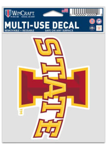 Iowa State Cyclones 3.75x5 Logo Auto Decal - Red