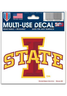 Iowa State Cyclones 3x4 Auto Decal - Red