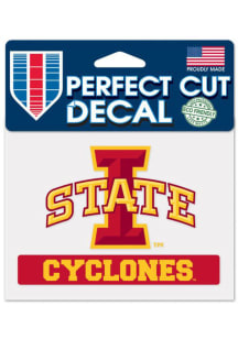 Iowa State Cyclones 4.5x5.74 Auto Decal - Red