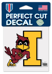 Iowa State Cyclones 4x4 Happy Cyclone Auto Decal - Red