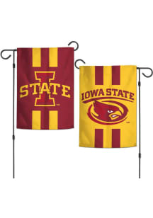 Iowa State Cyclones Vertical Stripes 2 Sided Garden Flag