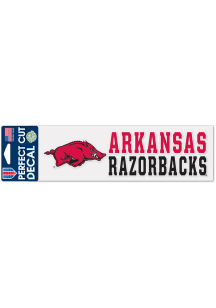 Arkansas Razorbacks 3x10 Perfect Cut Auto Decal - Red