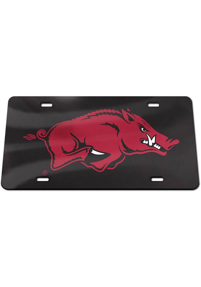 Arkansas Razorbacks License Plate- Arkansas Razorbacks Black Background ...