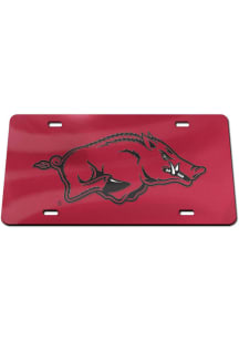 Arkansas Razorbacks Red Mascot Car Accessory License Plate